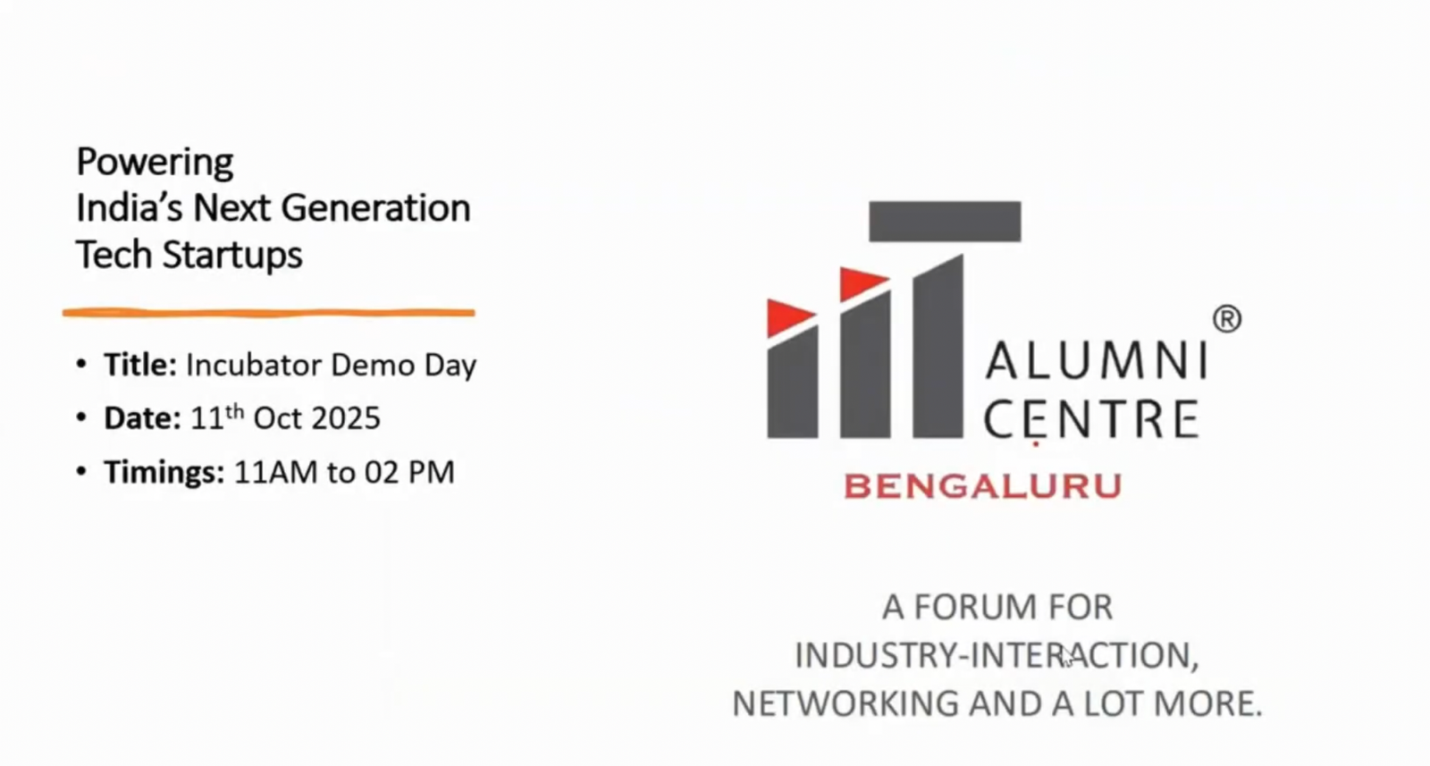 IITACB Incubator Demo Day